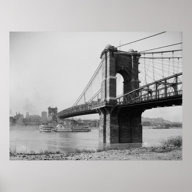 John A. Roebling Suspension Bridge Poster (Framsidan)