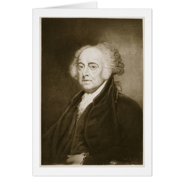 John Adams, 2:e president i Amerikas förenta state Hälsningskort (Framsidan)