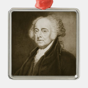 John Adams 2nd president av Förenta staterna av Julgransprydnad Metall