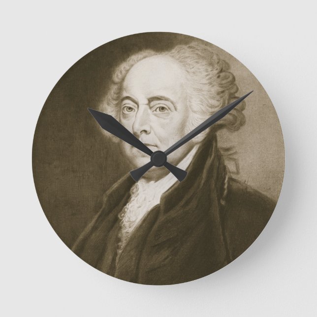 John Adams 2nd president av Förenta staterna av Rund Klocka (Framsida)