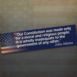 John Adams: A Moral and Religiösa People Bildekal