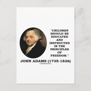 John Adams Barn Instrueras Principer Frihet Vykort
