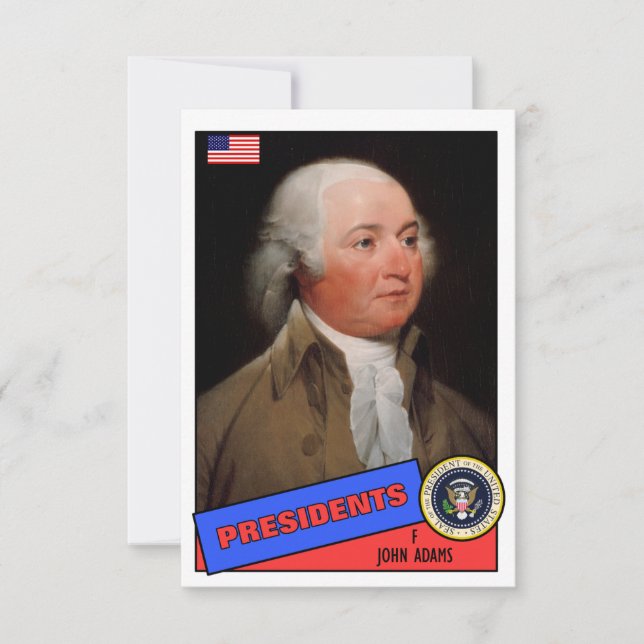 John Adams Baseball Card (Framsida)