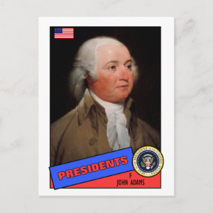 John Adams Baseball Card Vykort