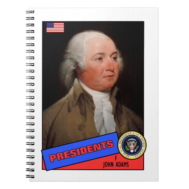 John Adams Basebollkort Anteckningsbok (Framsidan)