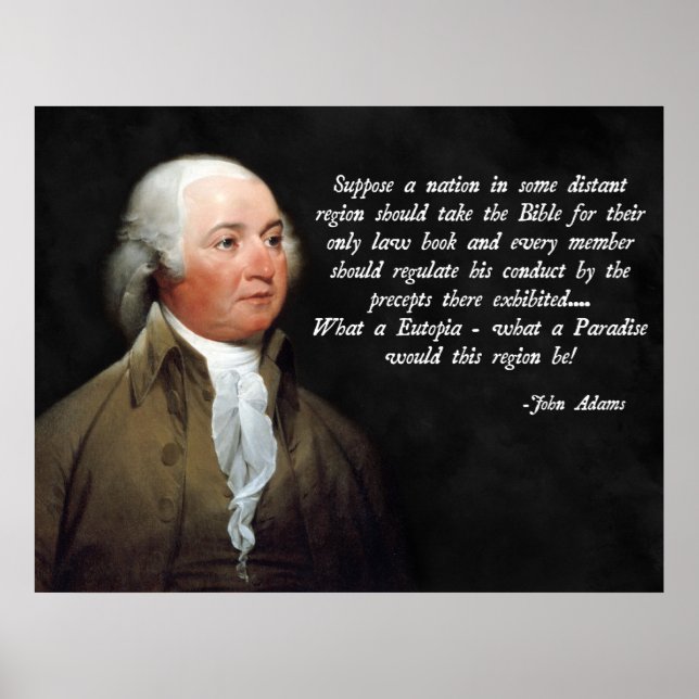 John Adams Bible Quote Poster (Framsidan)