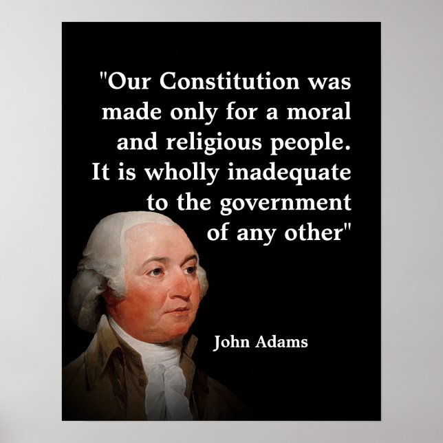 John Adams Citat Om Vår Konstitution Poster (Framsidan)