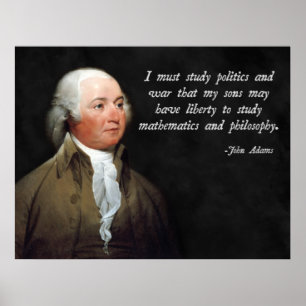 John Adams citationstecken Poster