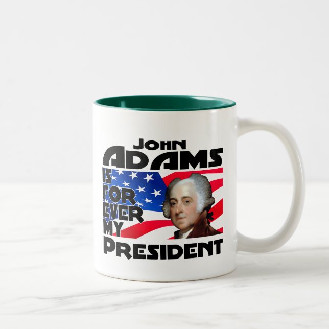 John Adams för evigt Två-Tonad Mugg (Höger)