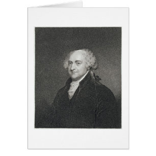 John Adams, graverad av James Barton Longacre (179 Hälsningskort