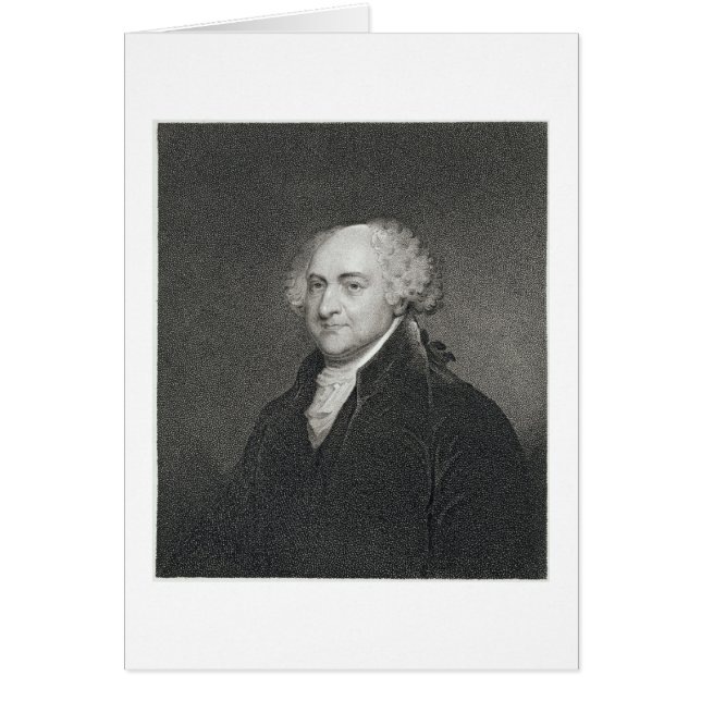 John Adams, graverad av James Barton Longacre (179 Hälsningskort (Framsidan)