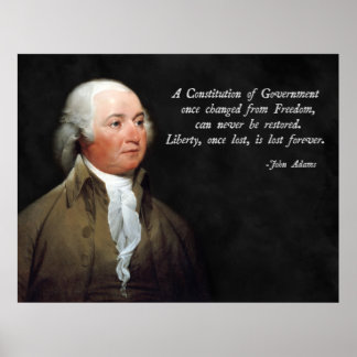 John Adams konstitution Poster