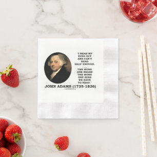John Adams läste mina ögon ur kan inte läsa hälfte Pappersservett