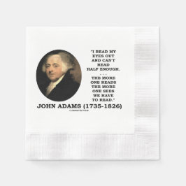 John Adams läste mina ögon ur kan inte läsa hälfte Pappersservett