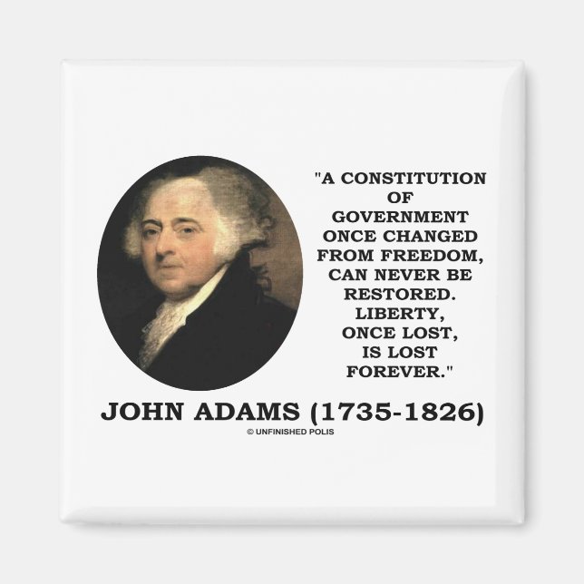 John Adams Liberty Gång Borttappad är Borttappad f Magnet (Framsidan)