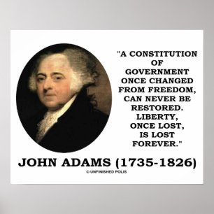 John Adams Liberty Gång Borttappad är Borttappad f Poster