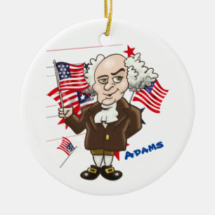 John Adams och Thomas Jefferson Julgransprydnad Keramik