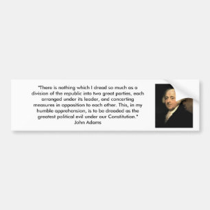 John Adams - Politiska partier Bildekal