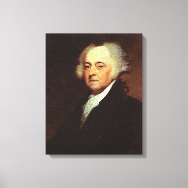 JOHN ADAMS Porträtt av Asher B. Durand Print Canvastryck (Framsida)