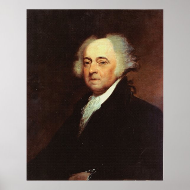 JOHN ADAMS Porträtt av Asher B. Durand Print Poster (Framsidan)