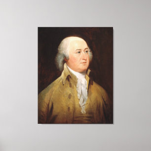 JOHN ADAMS porträtt vid det John Trumbull trycket Canvastryck