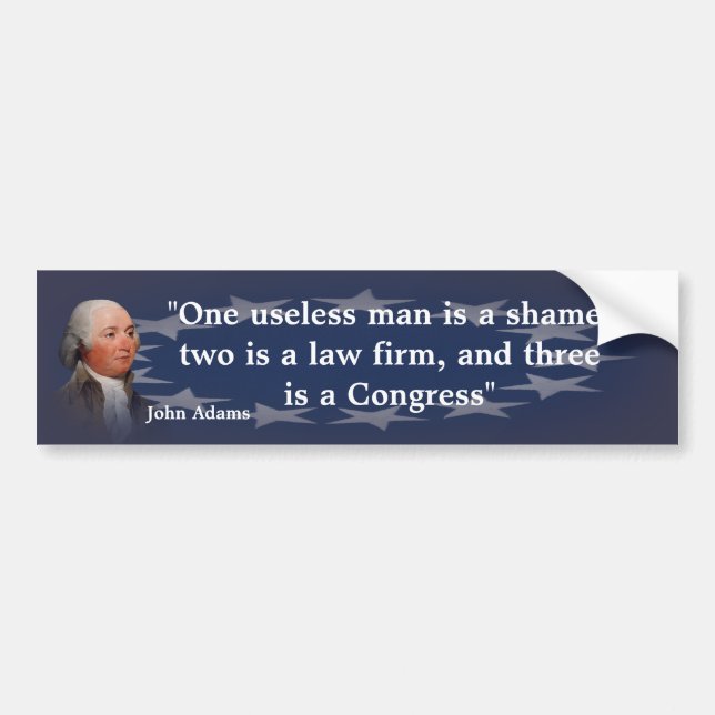 John Adams Quote on Congress Bildekal (Framsidan)