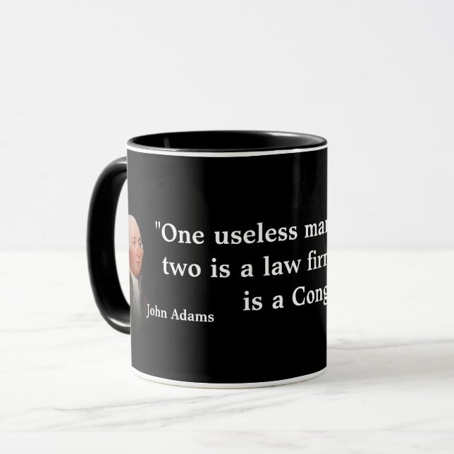 John Adams Quote on Congress Mugg (Framsida vänster)