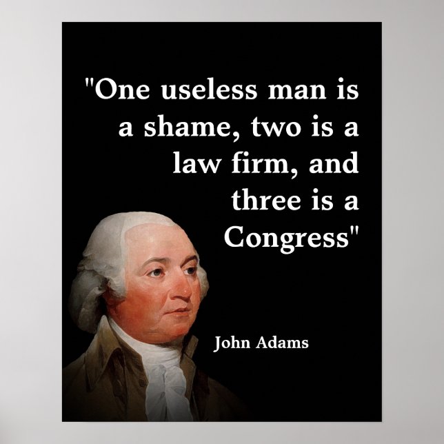 John Adams Quote On Congress  Poster (Framsidan)
