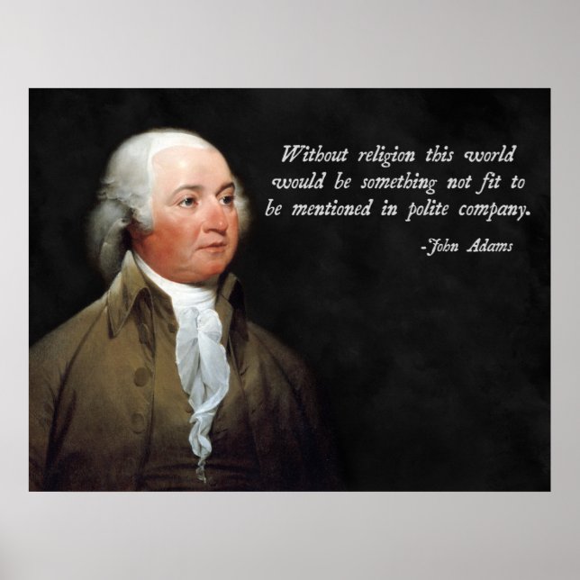 John Adams Religion Quote Poster (Framsidan)