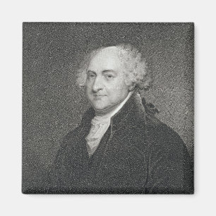 John Adams som inristas av James Barton Longacre Magnet