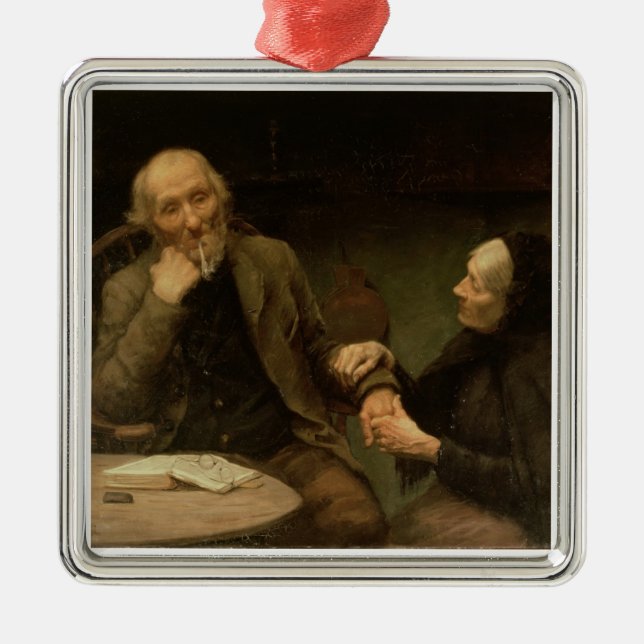 John andersson, min Jo, 1894 (olja på kanfas) Julgransprydnad Metall (Framsidan)