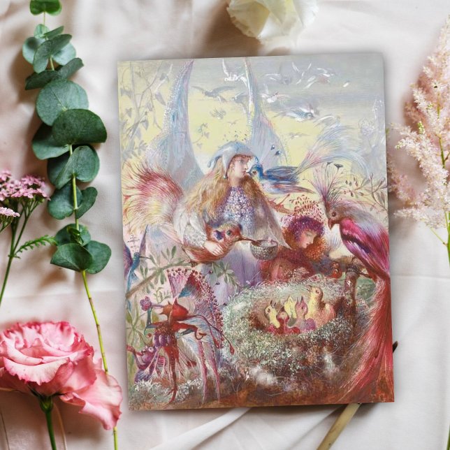 John Anster Fitzgerald - Älvor och fågelbon Kort (Skapare uppladdad)