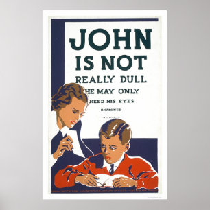 John är inte Dull 1937 WPA Poster