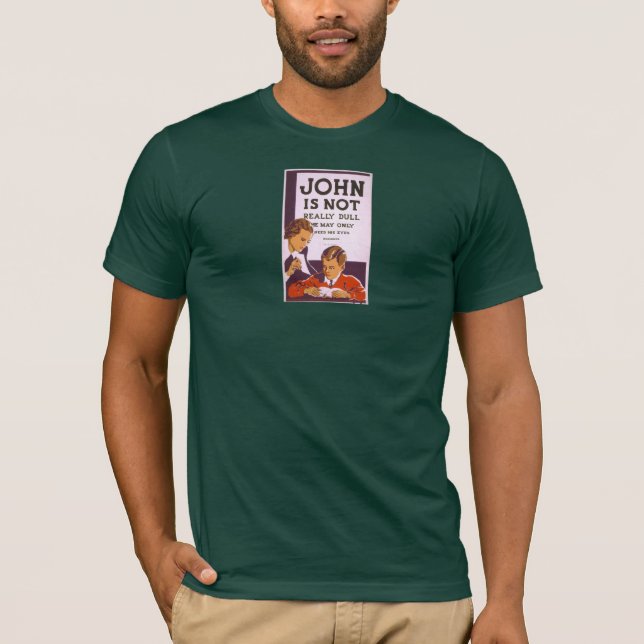 John är inte egentligen tråkig t-shirt (Framsida)