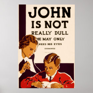 John är inte verkligen dull poster