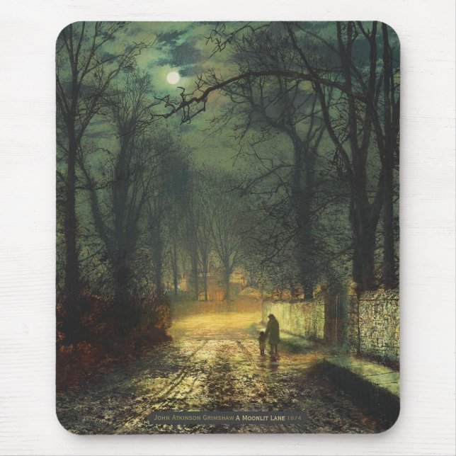 John Atkinson Grimshaw A moonlit lane 1874 CC0230 Musmatta (Framsidan)