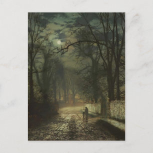 John Atkinson Grimshaw- A moonlit lane Vykort