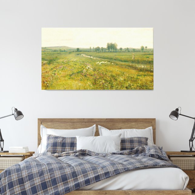 John Atkinson Grimshaw - En vidsträckt ängsmark Canvastryck (Insitu (sovrum))
