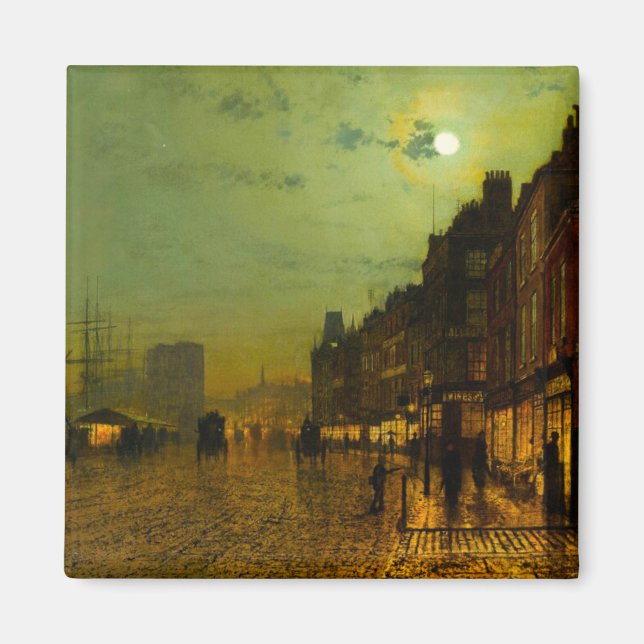John Atkinson Grimshaw Glasgow Docks Magnet (Framsidan)