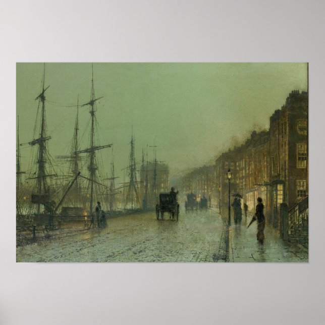 John Atkinson Grimshaw - Glasgow Docks Poster (Framsidan)