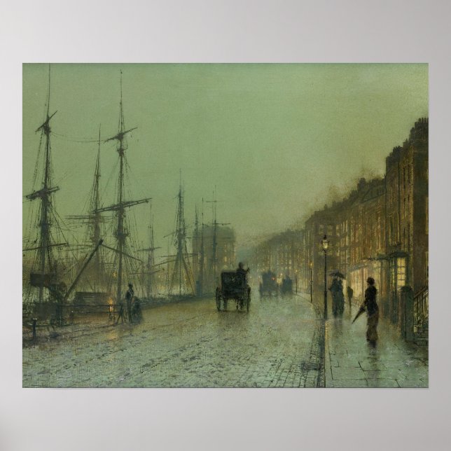 John Atkinson Grimshaw - Glasgow Docks Poster (Framsidan)
