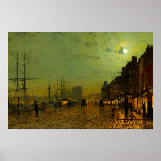 John Atkinson Grimshaw Glasgow Docks Poster (Framsidan)