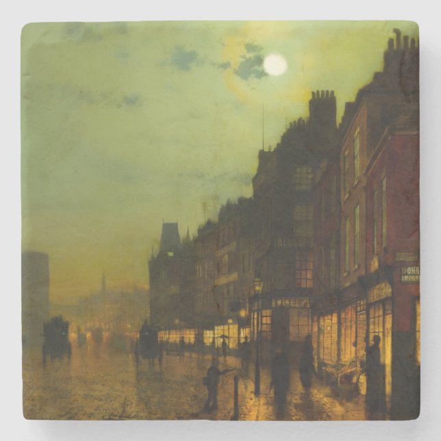 John Atkinson Grimshaw Glasgow Docks Stenunderlägg (Framsidan)