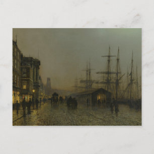John Atkinson Grimshaw - Glasgow, lördagskväll Vykort