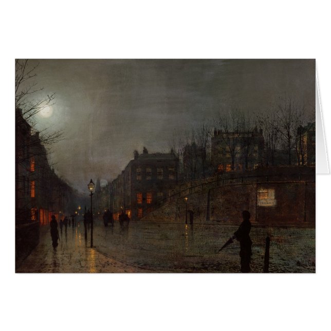 John Atkinson Grimshaw | Going Home at Dusk, 1882 Hälsningskort (Framsidan Horizontal)
