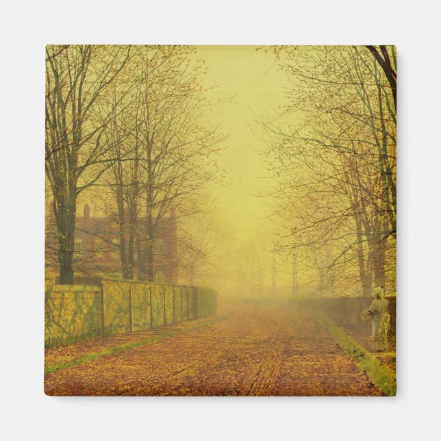 John Atkinson Grimshaw | Kvällflöde, c.1884 (olja) Magnet (Framsidan)