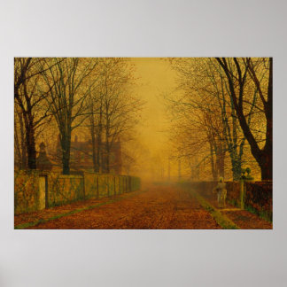 John Atkinson Grimshaw - kvällsglöd Poster