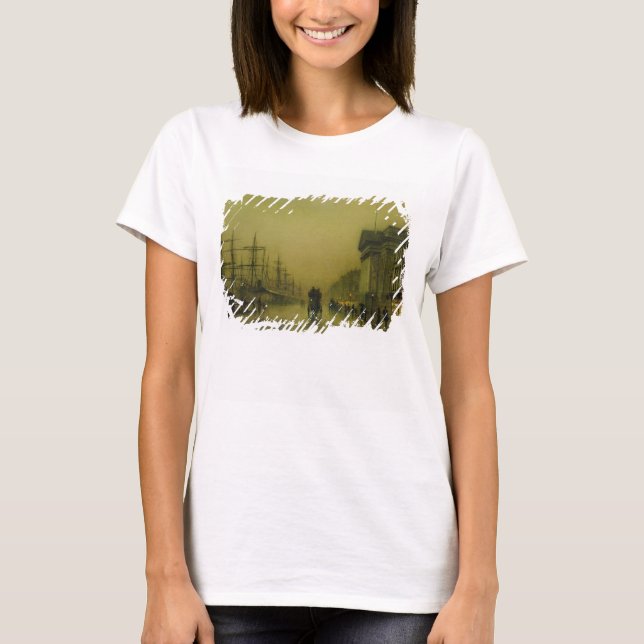 John Atkinson Grimshaw | Liverpool Docks Anpassnin Tee Shirt (Framsida)