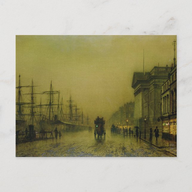 John Atkinson Grimshaw | Liverpool Docks Anpassnin Vykort (Framsida)