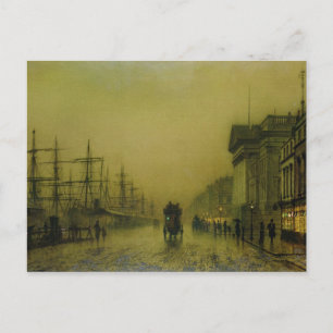 John Atkinson Grimshaw Liverpool Docks Anpassnin Vykort